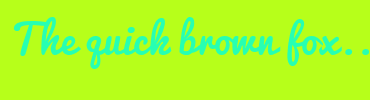 Image with Font Color 27FFB2 and Background Color B7FF1A